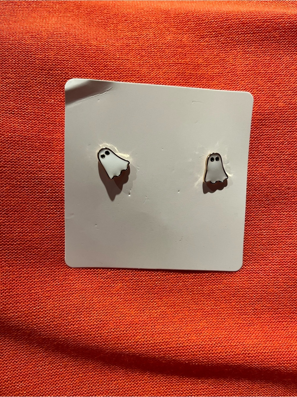 Ghost Earrings - White and Gold